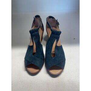NEW Blue Journee Collection Kedzie Faux Suede Wedge Sandals Women's Size 9